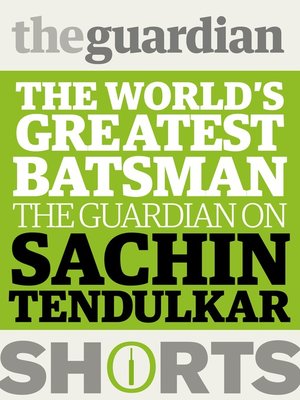 cover image of Sachin Tendulkar